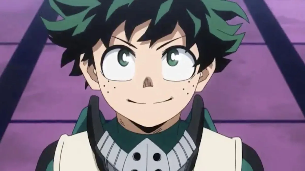 Deku smiles in the light